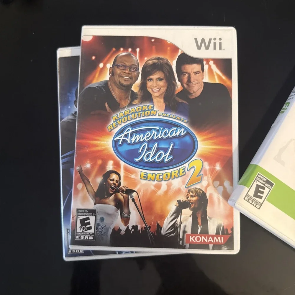 Karaoke Revolution American Idol Encore & Encore 2 Nintendo Wii Game Lot Tested